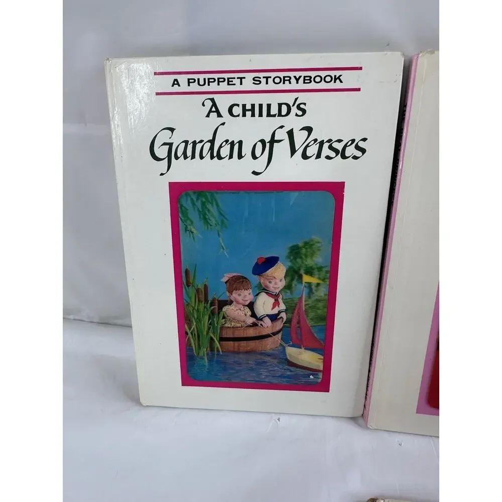 Vtg A Puppet Storybook Lot 4 Snow White Little Nursery Rhymes Garden Of Verses